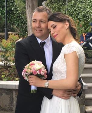 Dragan Skocic with his wife Majda Skocic during their big day.